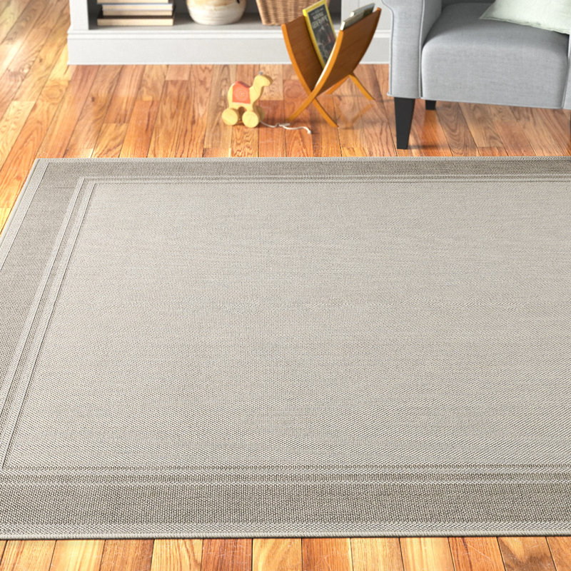 Tapis intérieur / extérieur Anne / Ivoire, Rectangle 6 pi 7 po x 9 pi 2 po