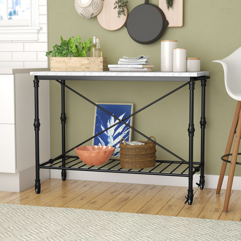 Table de préparation avec plateau en bois manufacturé