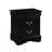 Solid Pine Nightstand with 2 Drawers In Black Finish