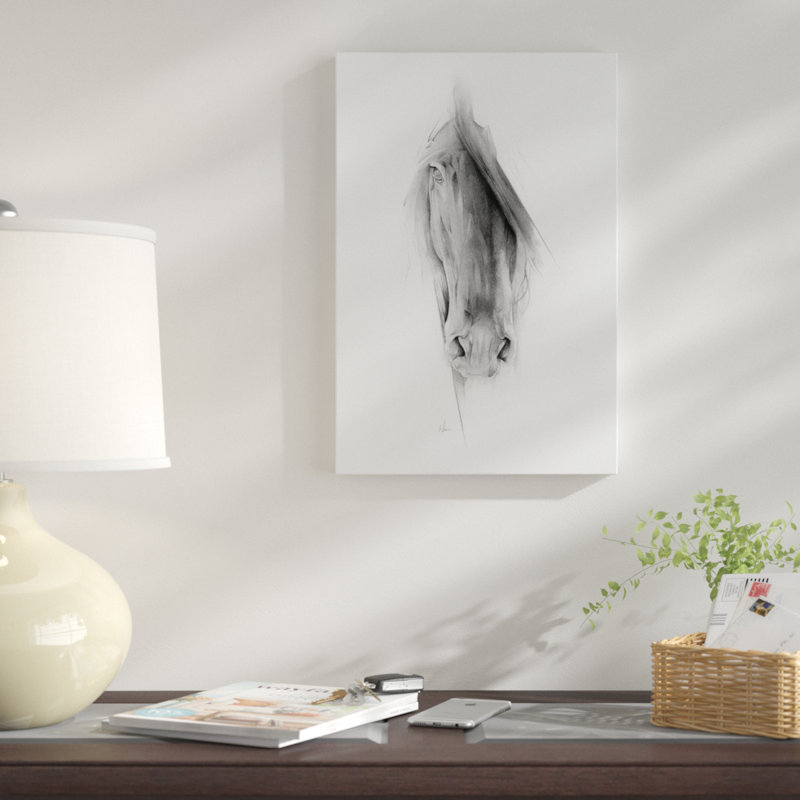 Cheval 2023 par Alexis Marcou - Estampe numérique sur toile tendue avec châssis, H 40 po x l 26 po x P 1,5 po, Toile tendue