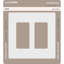 Ensemble de 1 plaque murale en plastique Lutron Claro-37218633-37218634