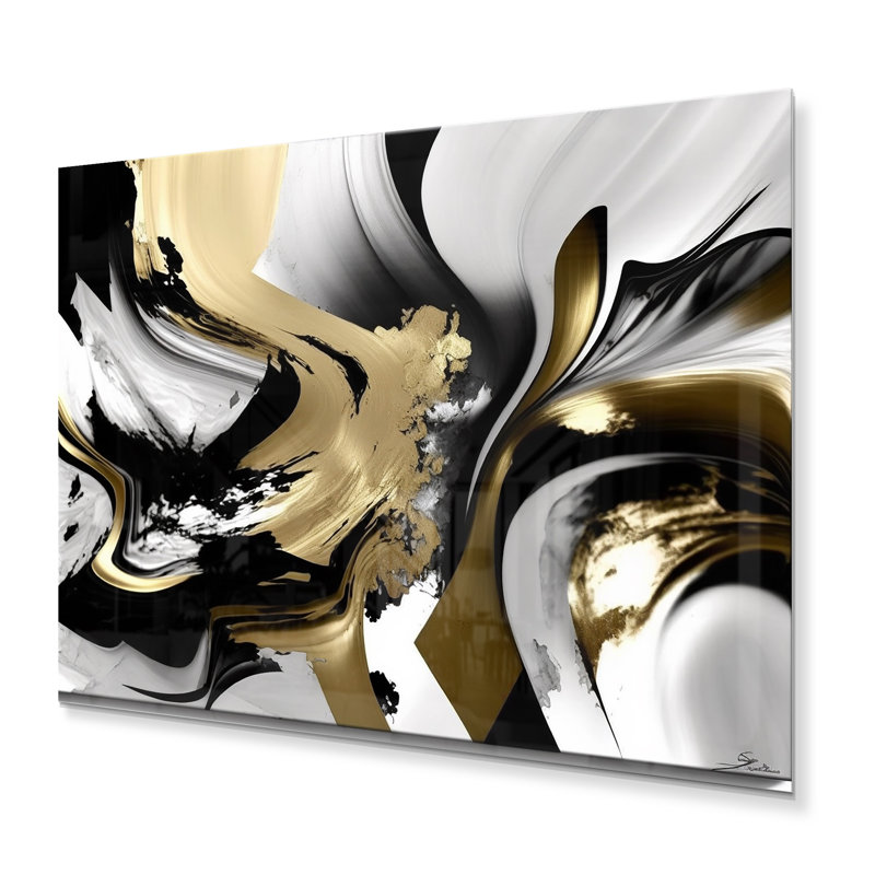 - Décoration murale abstraite en métal, H 16 po x l 32 po