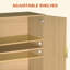 Armoire garde-manger de 71 po de hauteur avec tablettes réglables et 4 portes - Armoire de rangement autoportante pour la salle à manger, le salon et la salle de bain-1454385937