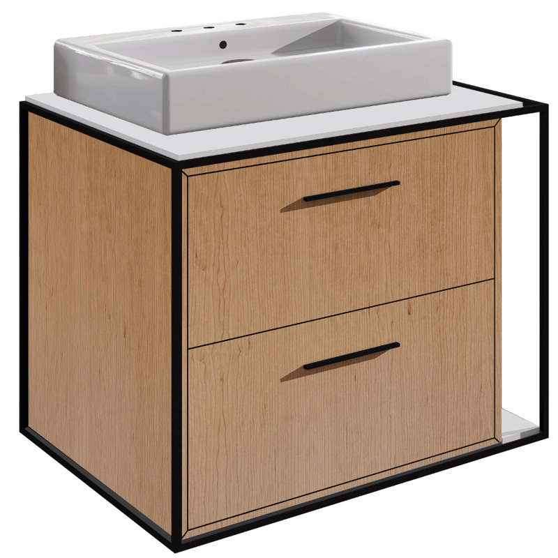 Aquagrande 18.5'' L Bathroom Sink, 3 Hole - 8" Centers