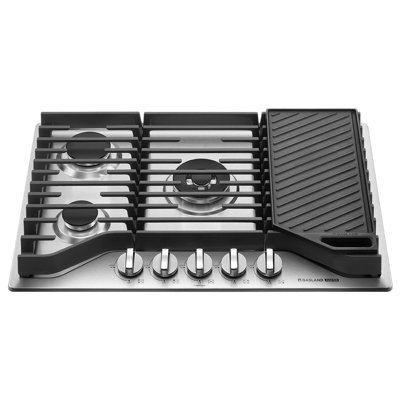 GASLAND Master Series 30 in. 5 Burners Gas Cooktop with Griddle in Stainless Steel, NG/LPG Convertible