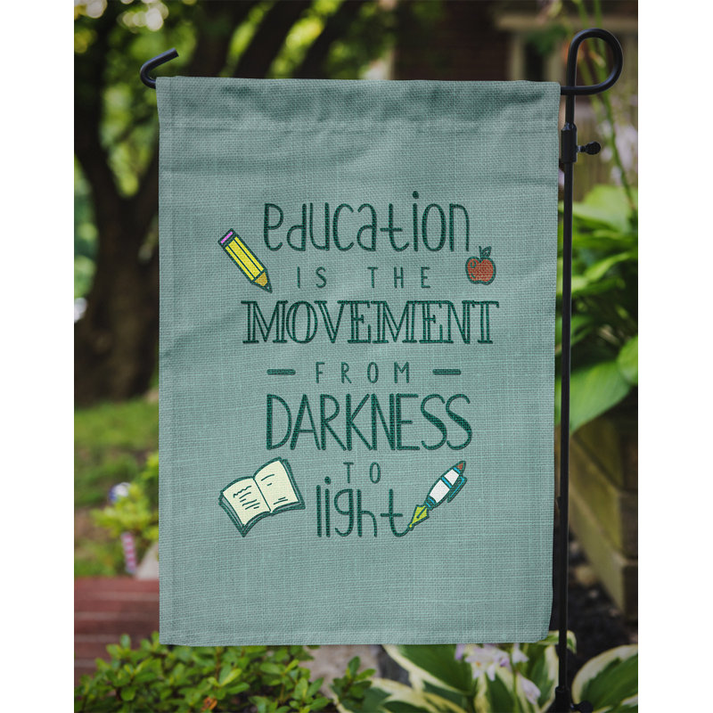 Education Double Sided 15'' H x 11'' W Polyester Garden Flag