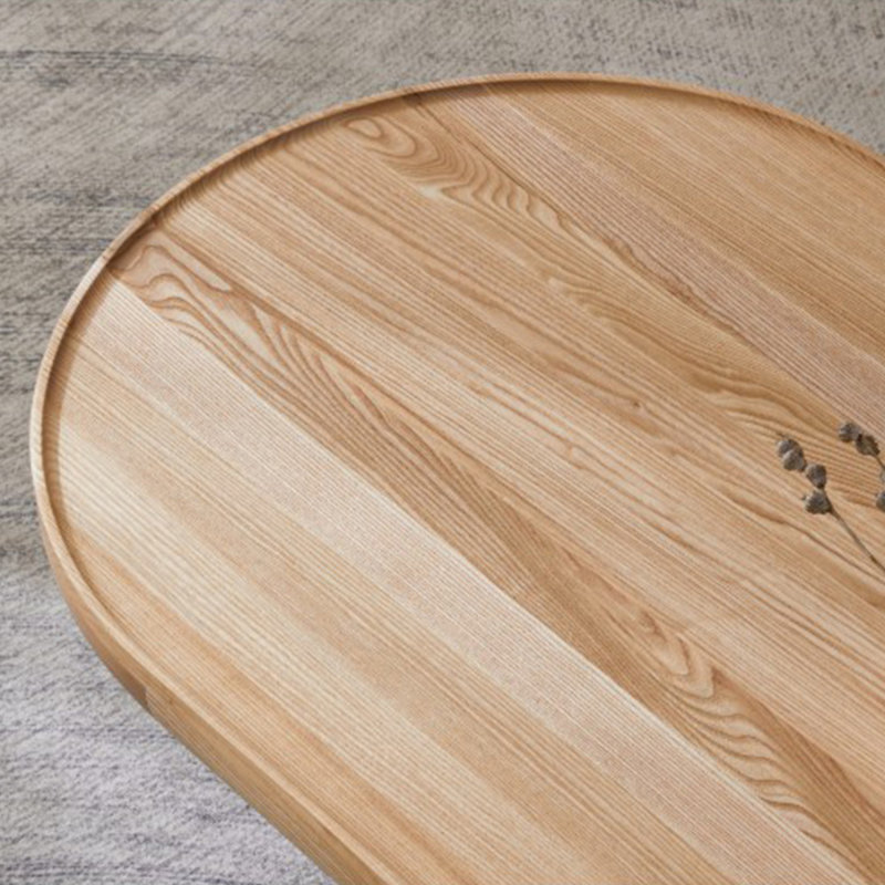 Microcement ash wood solid wood coffee table