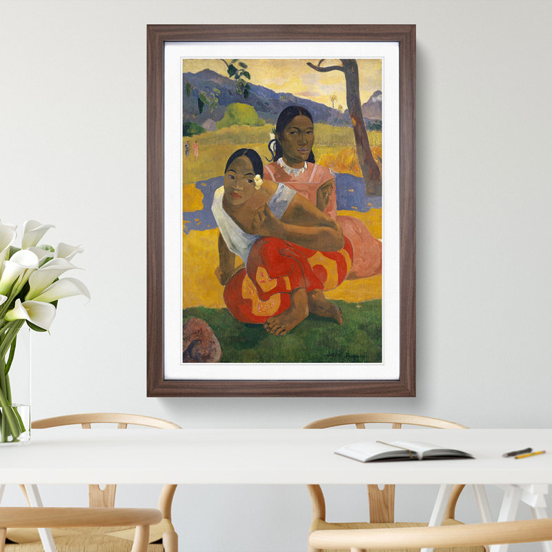 Nafea Faa Ipoipo by Paul Gauguin - Picture Frame Painting, 65cm H x 48cm W x 2cm D, Walnut Framed