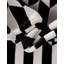 Tapis géométrique en polyester noir / blanc Lucerito-26688368