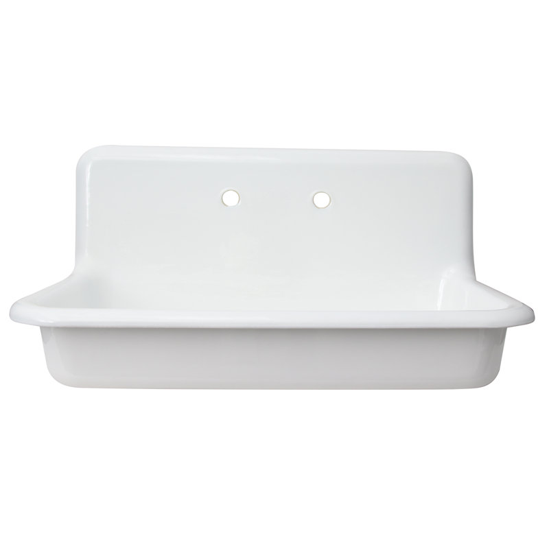 Barclay 22'' White Fireclay Rectangular Bathroom Sink