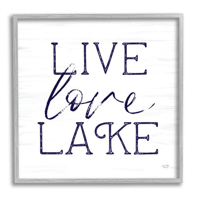 «Live Love Lake», art nautique encadré nautique par Lux + Me Designs