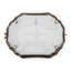 Plateau en porcelaine avec bronze doré - Pagode azur