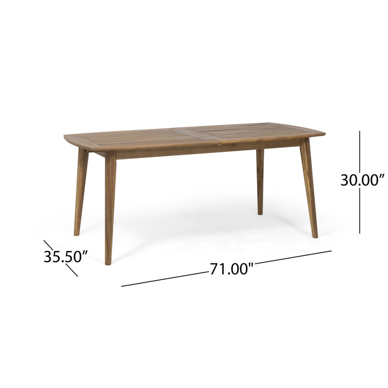 Chaima Becker Extendable Dining Table, Teak
