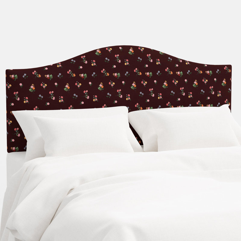 Mayfair Headboard In Ditsy Dahlia Burgundy, Twin, Red