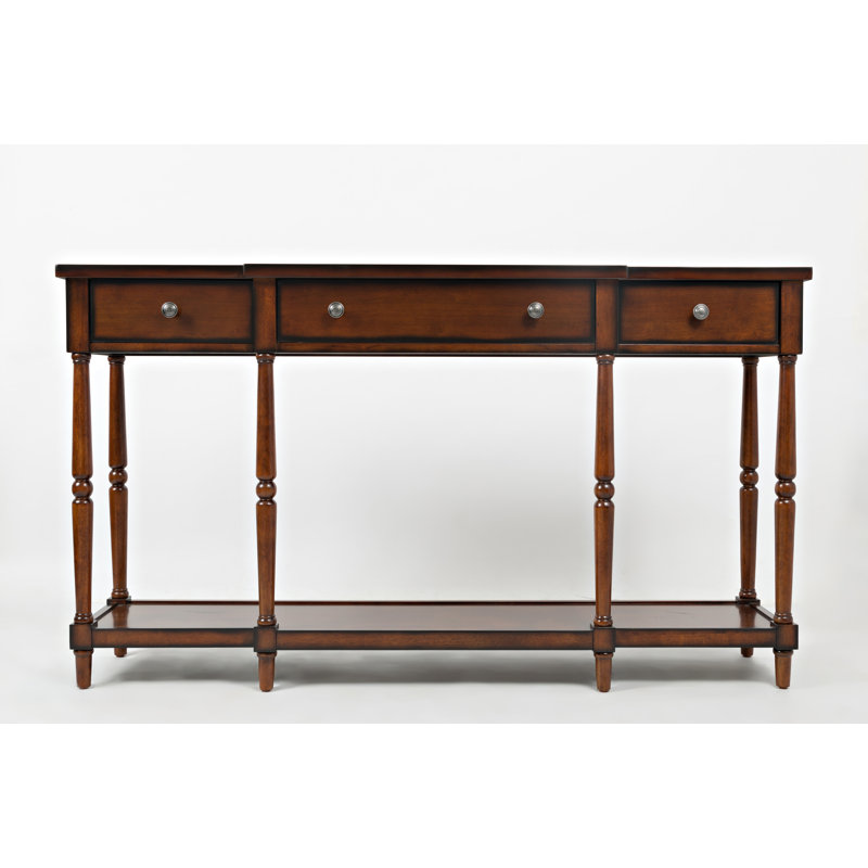Cale 152cm Solid Wood Console Table, Antique Mahogany