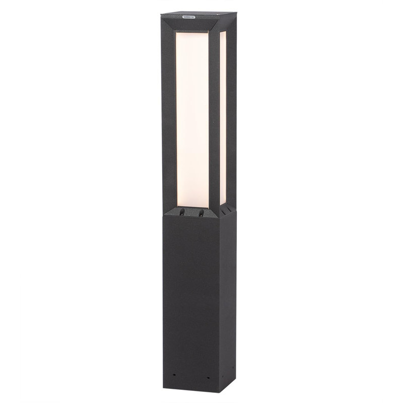 Modern Black Aluminum LED Pathway Light with Frosted Panel