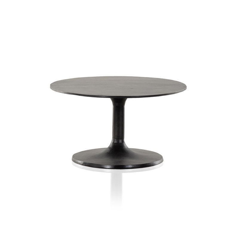 Simone Coffee Table, Raw Black, 16.5" H x 54.75" L x 29.5" W