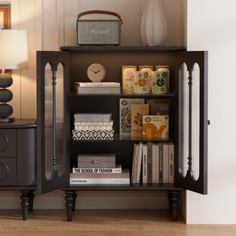 Console rectangulaire en bois massif noir