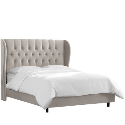 Tomey Upholstered Wingback Bed