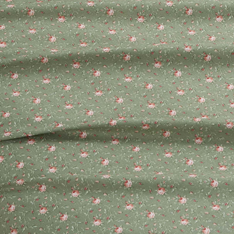Jessica Simpson Microfiber Sheet Set with Extra Pillowcases, Twin, Cottage Rose (Sage Green)