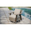Chaise longue d'extérieur pivotante en osier avec coussins-1813522292