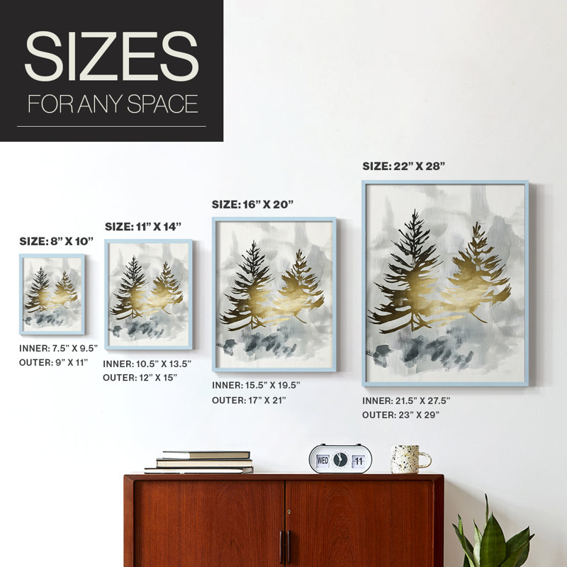 Reproduction encadrée - bois massif, H 30 po x l 24 po, Bleu