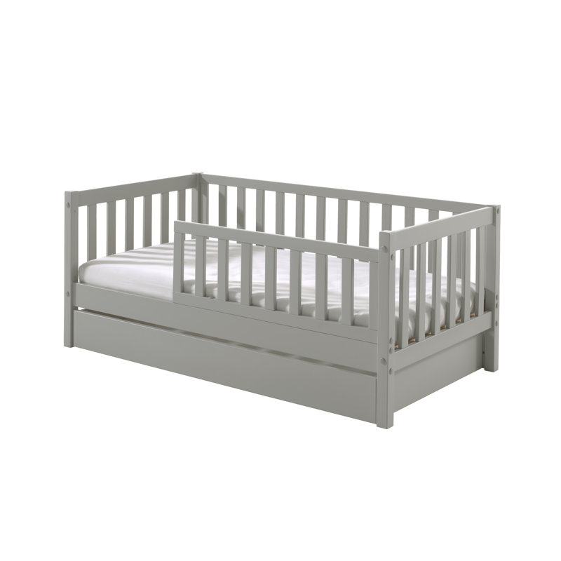 Cot Bed / Toddler (70 x 140cm) Drawer Bed Frame, Grey