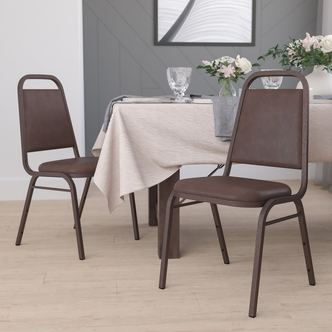 Amaya Trapezoidal Stacking Banquet Chairs (Set of 4) Flash Furniture Seat