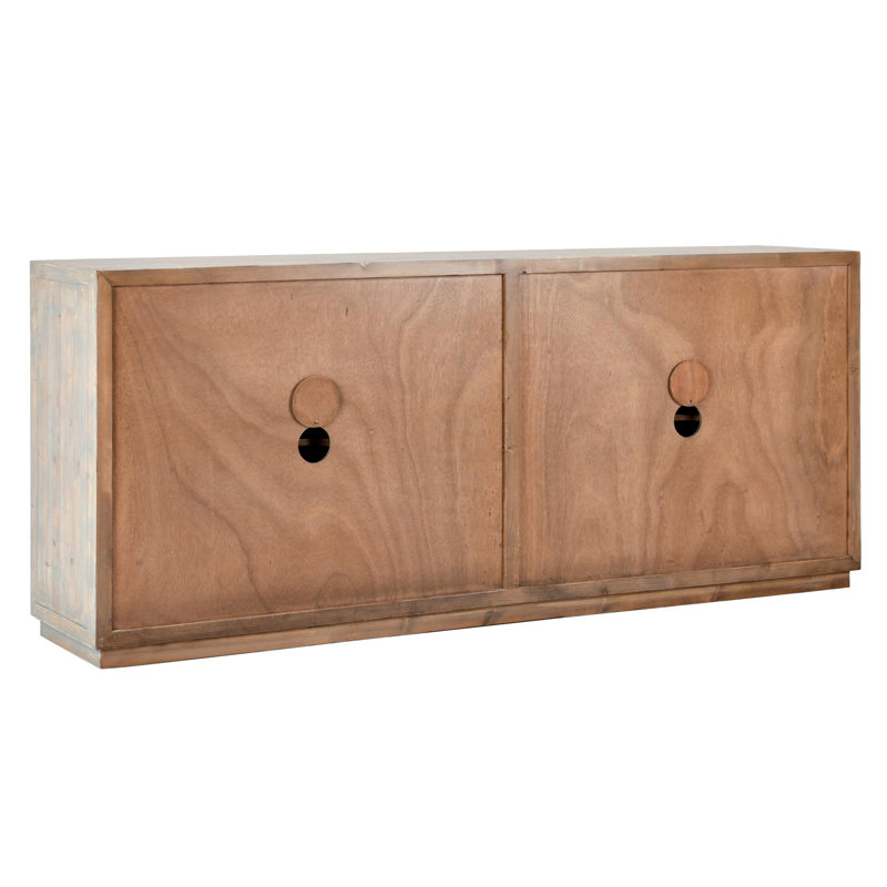 Chandler 86" Reclaimed Pine Wood Antique Blue Sideboard