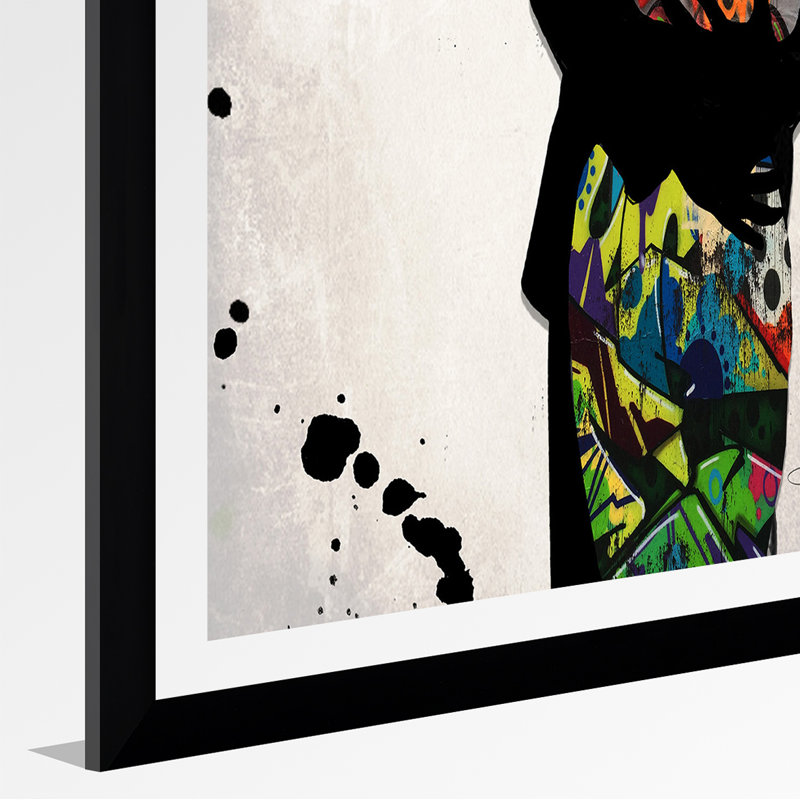 « tinder », impression, H 39,5 po x l 27,5 po x P 0,75 po, Acrylique avec cadre noir