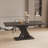 Multifunctional Extendable Dining Table with X-Shaped Base-143400048
