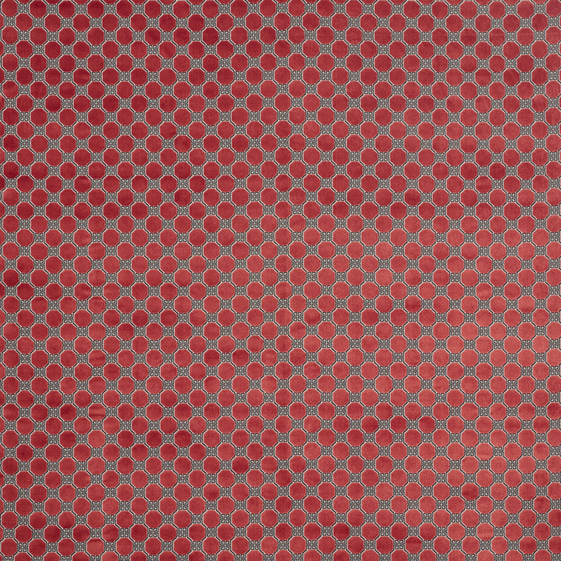 Tissu de velours Octavia, Rubis