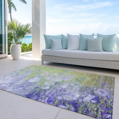 Tapis intérieur / extérieur Jagdesh avec envers antidérapant