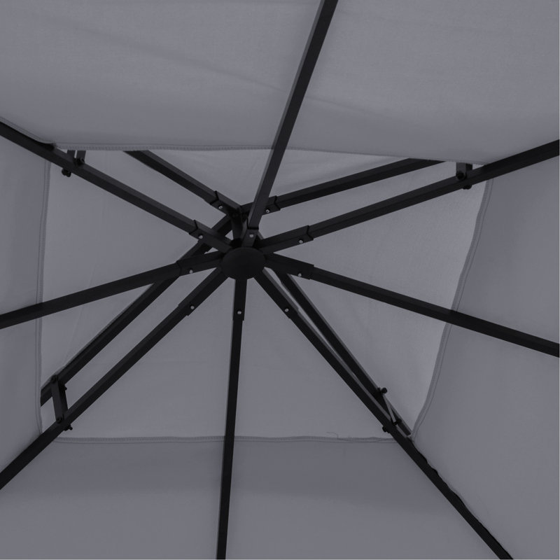 Housse de remplacement pour abri de jardin gris foncé 9,8 'X, 2, 2 auvent extérieur, 9,8', gris, utilisation protégée