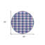 Tapis intérieur lavable rond 8 pi bleu marine mauve et beige