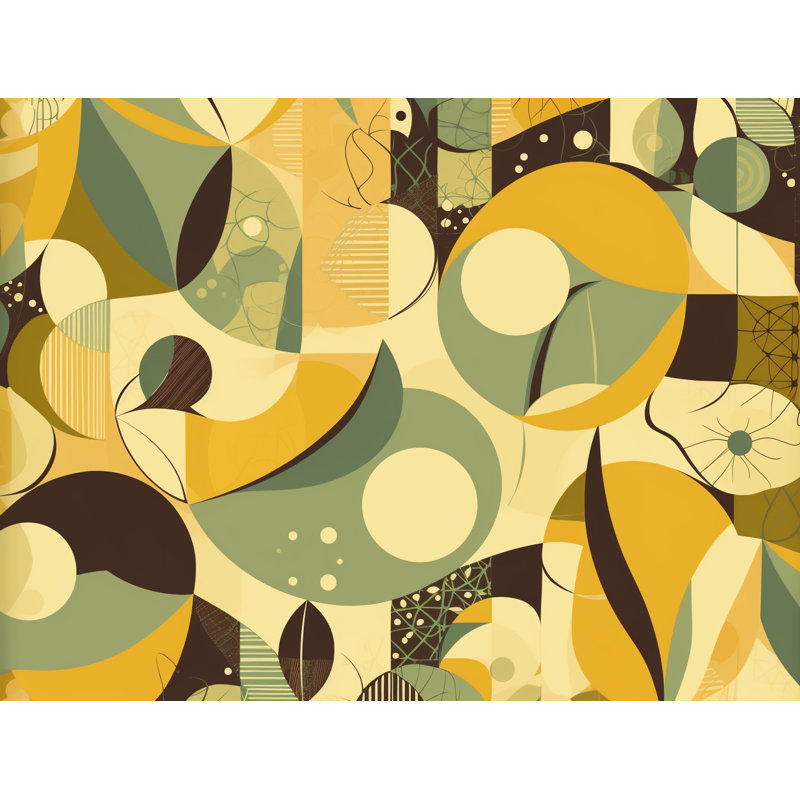 Machine Printed Comforter, Yellow/Green Abstract, Twin Comforter