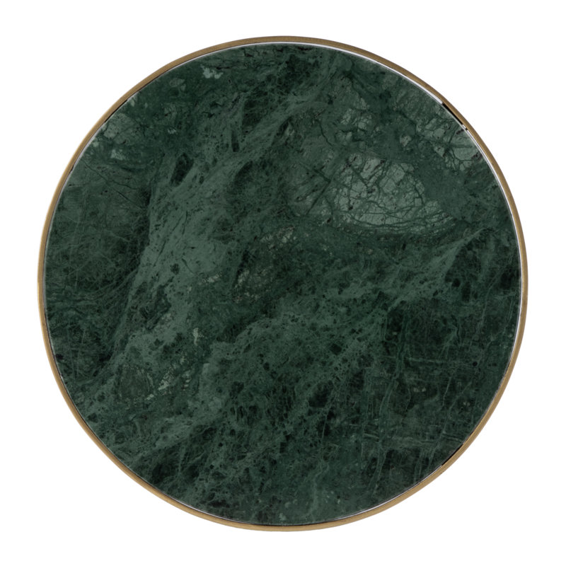 Hager Marble & Metal Side Table, Green