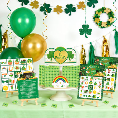 37pcs St Patrick's Day Bingo Cards for Irish Themed Party Games