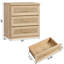 Table de chevet en rotin avec table de chevet en bois cannelée 26 po-1910050822