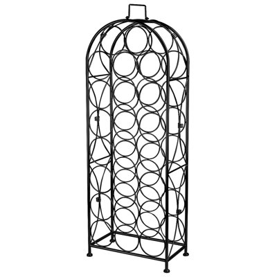 Parks 23 Bottle Floor Wine Bottle Rack in Black