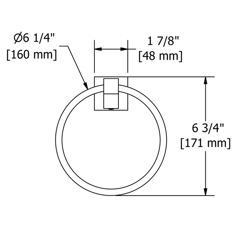 Zendo Towel Ring, Brushed Nickel