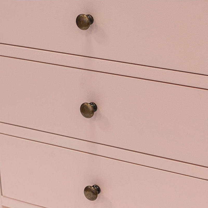 Table de chevet en bois Rushville, Rose
