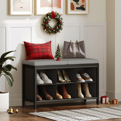 Banc de rangement pour chaussures avec étagère à chaussures