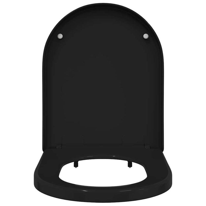 Toilet Seat Adjustable Polypropylene Modern Bathroom Indoor Plumbing, Black