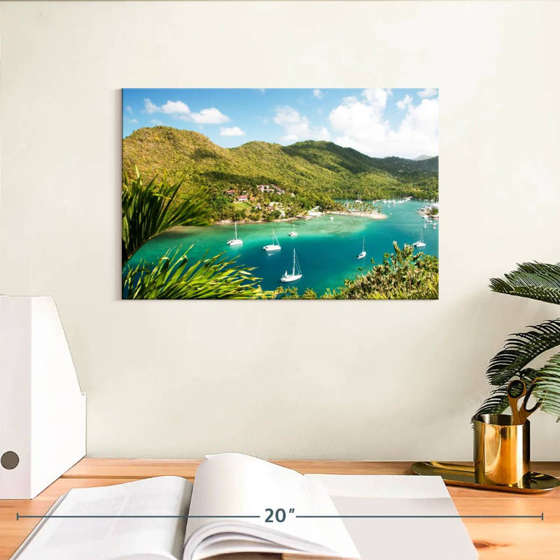 Gillard Marigot Bay, Sainte-Lucie, H 8 po x l 12 po