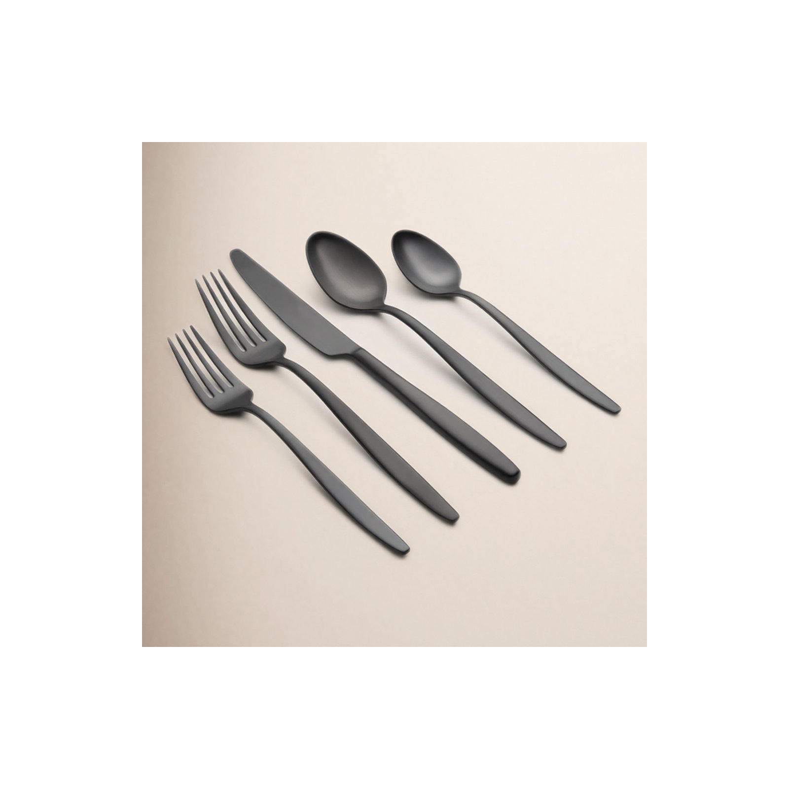 Cambridge Nylah 20-Piece Flatware Set, Black