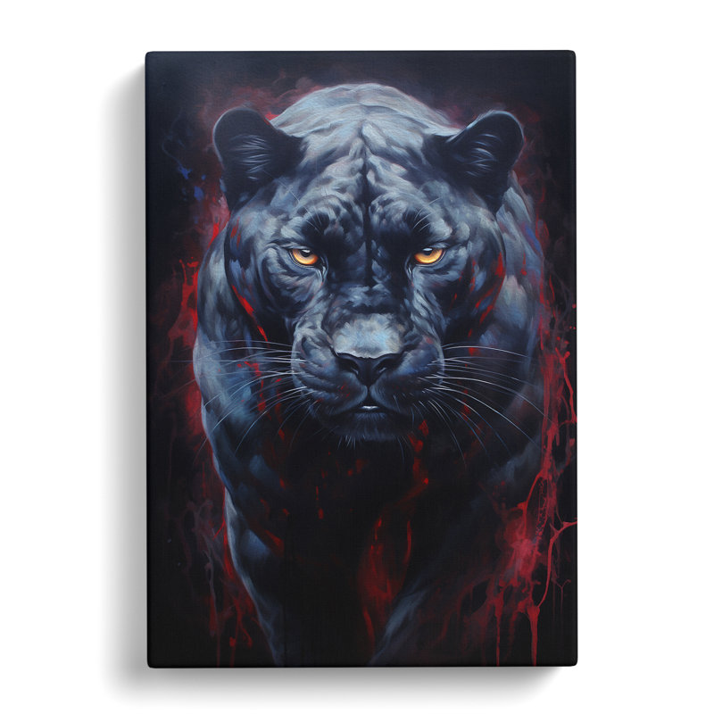 Panther Art Informel Art No.2 - Wrapped Canvas, 60cm H x 40cm W x 3cm D