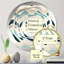 Miroir décoratif Beige and Blue Coastal Chevron Serenity - Amorphe-101223171