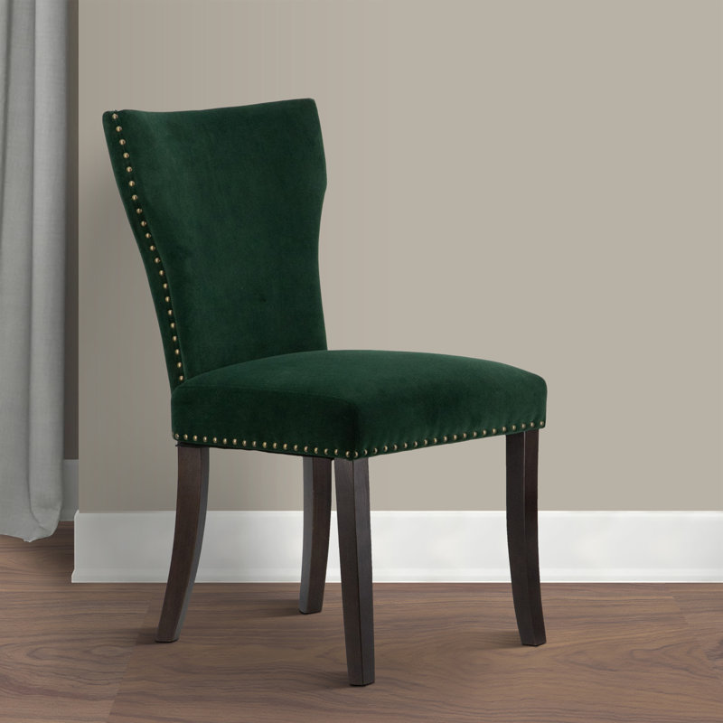 19.5'' H Fabric Upholstered Side Chair, Green