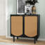 Armoire d'appoint 2 portes en rotin